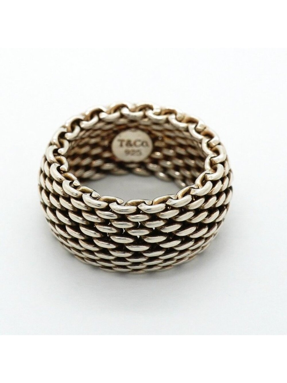 Tiffany & Co Ring Somerset Mesh 925 Sterling Silver - Picture 4 of 7